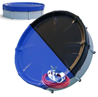 Produktbild von Schwimmbadabdeckung Ø 610 cm - 2-in-1 Sommer-/Winterplane - Für Pools Ø 320-550 cm