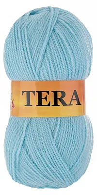 100g Strickgarn TERA Uni 213 himmelblau