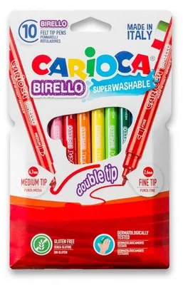 Obrázek produktu pro Carioca Birello, Jemný / střední, Vícebarevný, Kuličkový hrot, 2,6 mm, 4,7 mm, Kulatý