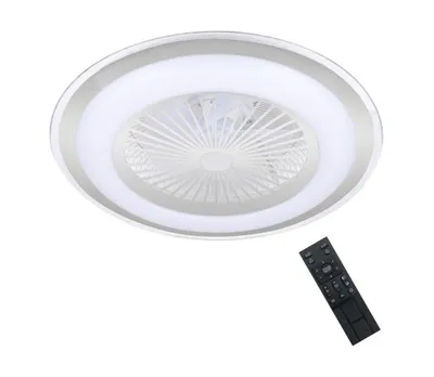 Image de Brilagi - Lampe LED à intensité variable avec ventilateur RONDA LED/48W/230V 3000-6000K argenté + télécommande