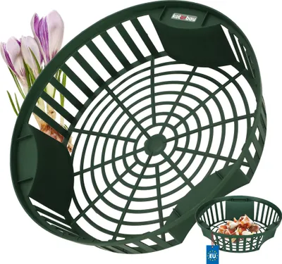 Produktbild von KOTARBAU® Pflanzschale Blumenzwiebeln Pflanzkorb Korb zum Pflanzen von Tulpenzwiebeln ⌀ 265 mm Korb zum Anbau von Zwiebelgewächsen