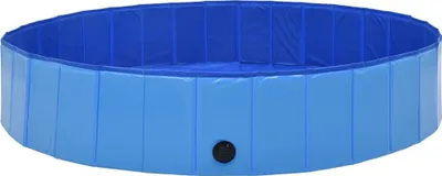 Immagine prodotto di Piscina per cani pieghevole blu 160 x 30 cm PVC