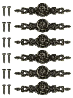 Produktbild von 6 Stück Vintage Möbelgriffe in Bronze, 64x14mm Zinklegierung für Küchenschränke und Schubladen