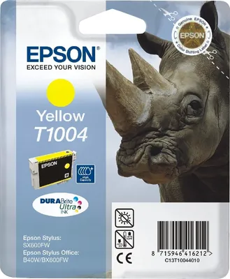 Produktbild von Epson Rhino Singlepack Yellow T1004 DURABrite Ultra Ink, Gelb, Tinte auf Pigmentbasis, 11,1 ml, 1 Stück(e), 990 Seiten
