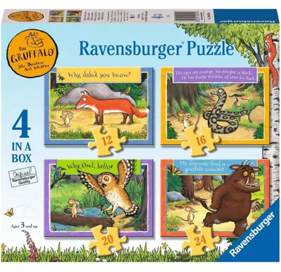 Immagine prodotto di RAVENSBURGER: Puzzle per bambini, set 4-in-1 con percorsi a incastro (12, 16, 20, 24 giochi)