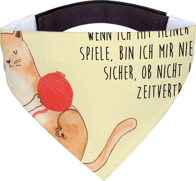 Produktbild von Mr. & Mrs. Panda Halstuch Für Hunde Katze Wolle - Gelb Pastell - Geschenk, Spielen, Hund, Cat, Tuch, Haha, kleines, Cats, Katzen