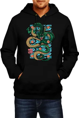 Obrázok produktu pre Pánska Mikina S Kapucňou Japan Manga Anime Comics Animation Dragon Anime Manga Ball Dragon Shenglong, Man 2XL / čierna
