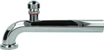 Produktbild von tecuro Abgangsbogen 90° mit Rohrbelüfter für Siphon Geruchsverschluss, verchromt 175 mm