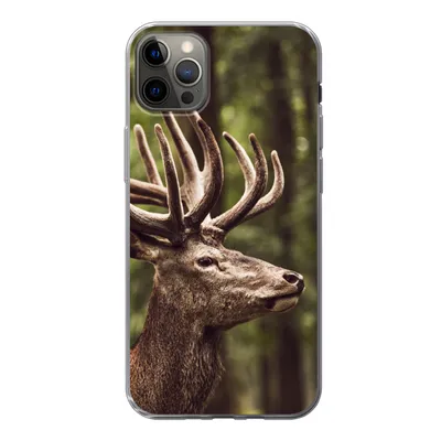 Produktbild von MuchoWow® Handyhülle Schutzhülle Hülle für iPhone 13 Pro Max Hirsch - Natur - Geweih - Wald - Tiere Silikon Softcase Handy Hülle - Mobiltelefon