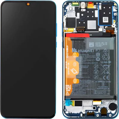 Produktbild von Original Ersatzdisplay Huawei P30 Lite, Scheibe + 3340 mAh Akku – Blau