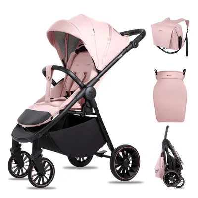 Zdjęcie produktu dla Babylux Wózek Spacerowy Dziecięcy ROMBO – Wózek Podróżny z Funkcją Leżenia, Kompaktowy, Lekki, Teleskopowa Rączka, Składany, Torba, Akcesoria