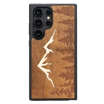 Produktbild von Bewood Holzhülle für Samsung Galaxy S25 Ultra MOUNTAINS IMBUIA