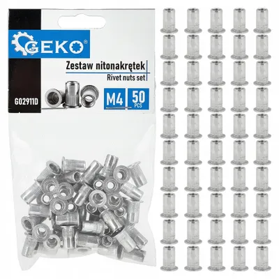 Obrázek produktu pro GEKO Nýtovací matice M4 (0,5–2,0) hliníkové, 50 ks - G02911D