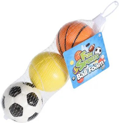 Image de set de balles motif sport 7 cm 3 pièces