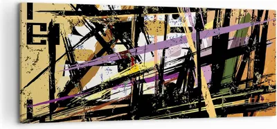 Produktbild von Bild auf Leinwand - Leinwandbild - Abstraktion modern - 120x50cm - Wand Bild - Wanddeko - Leinwanddruck - Bilder - Kunstdruck - Wanddekoration - Leinwand bilder - Wandkunst - AB120x50-3705