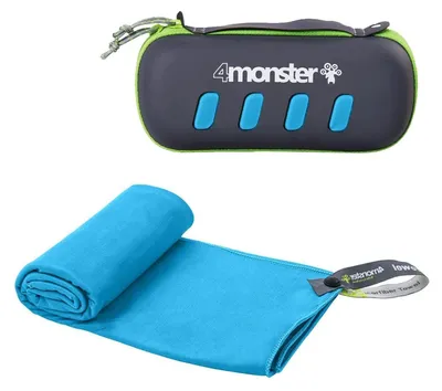 Produktbild von Mikrofaser Handtuch Saugfähig Schnelltrocknend Blau 70 x 135 cm