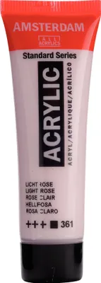 Imagen del producto de Pintura acrílica Amsterdam, serie estándar, tubo de 20 ml, rosa claro, número de color 361