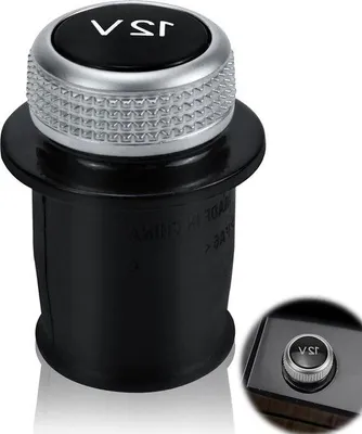 Image de Cache de protection pour allume-cigare 12 V, montage facile, noir