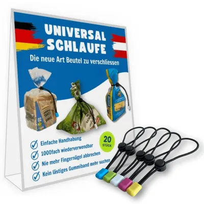 Universelle Schlaufen 20 Stück – Beutelverschluss, wiederverwendbar