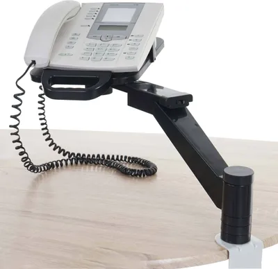 Obrázok produktu pre Rameno na telefón T555, držiak na telefón Držiak na stôl s otočným ramenom na telefón, čierny