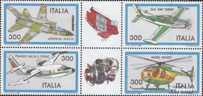 Produktbild von Briefmarken Italien 1982 Mi 1790-1793 Sechserblock (kompl.Ausg.) postfrisch Flugzeugbau