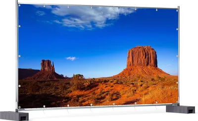Produktbild von Wallario XXL Outdoor-Poster für Garten oder Balkon, Motiv Monument Valley am Abend I, in ca. 340 x 173 cm