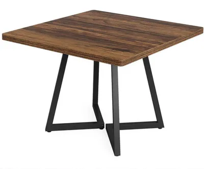 Zdjęcie produktu dla Stół jadalny HOGA-J0280, 80 x 80 x 75 cm, czarno-brązowy