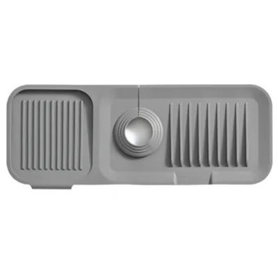 Produktbild von Wasserhahn Matte Silikon Waschbecken Guard Safe Clean Geruchlos Waschbecken Zubehör für Küche Bad Dunkelgrau