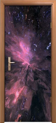 Produktbild von Türposter 80x200 cm Türaufkleber Türtapete Türfolie Klebefolie Kunst Abstrakte violette Aquarellfarbe