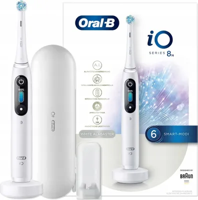 Immagine prodotto di Oral-B Special Edition iO - 8 Braun: spazzolino elettrico ricaricabile bianco, display a colori, 1 testina, 1 custodia  ORAL-B