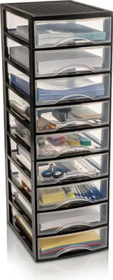 Produktbild von Schubladenschrank A4 mit 9 Schubladen, Schreibtisch Ordnungssystem