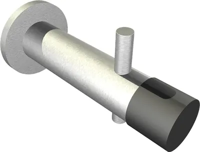 Produktbild von KWC Kleiderhaken, Edelstahl, 80x42x39 mm, Wandmontage, mit Türstopper