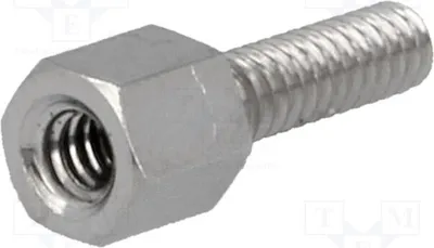Produktbild von 10x Distanzmuffe mit Gewinde Messing Innengew: 5mm  Nickel 2100X05/10 Distanzelemen