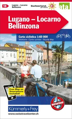 Produktbild von Velokarte 18 Lugano, Locarno, Bellinzona 1:60.000