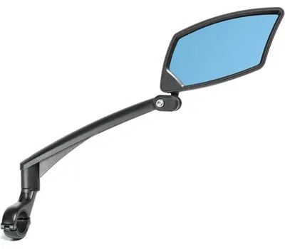 Zdjęcie produktu dla Lusterko rowerowe do kierownicy, prawe, niebieskie, konwexowe, odporne na zarysowania, regulowane, średnica rury kierownicy 21-26 mm, do rowerów górskich (MTB) i rowerów elektrycznych (E-bike)