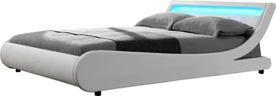 Immagine prodotto di Letto con luce LED "Natacha" - 140 x 190 cm - Bianco