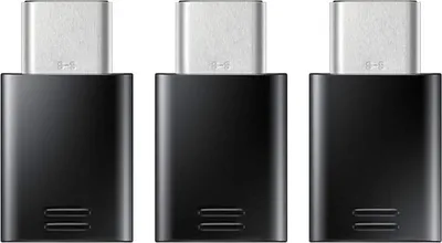 Produktbild von Samsung USB-C auf Micro USB Adapter 3er Pack schwarz