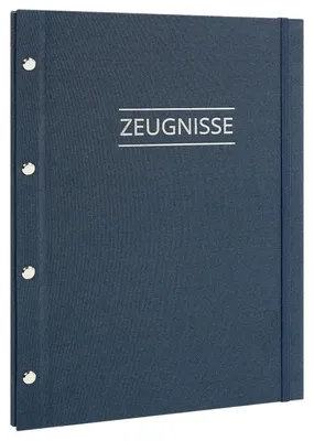 Produktbild von Sichtbuch A4 Stoff Präsentationsmappe Silberprägung 12 Hüllen Blau