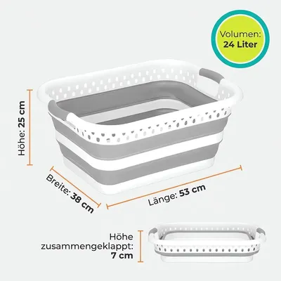 Image de Panier à linge pliable 24 litres