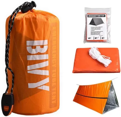 Imagen del producto de Refugios de supervivencia, de 1 a 5 unidades, refugio térmico y saco de dormir, impermeables, para actividades al aire libre