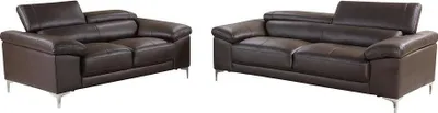 Produktbild von Couchgarnitur Leder 3+2 - Braun - SOLANGE