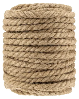 Image de Solidchoice - Corde en jute de 12 mm - Corde en jute naturelle tressée - Solide et durable - Pour le jardinage/la décoration - Longueur : 50 mètres - Résistante à l'usure et élégante - Corde pour jardin