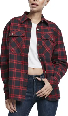 Obrázek produktu pro Dámská košile Urban Classics Ladies Oversized Overshirt midnightnavy/red - S