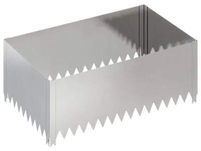 Image de vidaXL Bordure de pelouse 100 x 60 x 35 cm en acier argenté