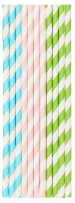 Produktbild von 500 Stohhalme Papier Trinkhalme 20 cm x Ø 6 mm Pastell