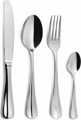 Immagine prodotto di Comas Besteck-Set Baguette XL 24-tlg., Tafelbesteck, Edelstahl 18/10, Silberfarben, 4883