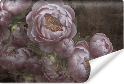 Produktbild von Muralo Selbstklebende Fototapete BLUMEN Pfingstrosen Pflanzen Retro Stil Br. 315cm x Hö. 210cm
