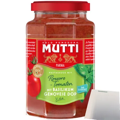Produktbild von Mutti Pastasauce Basilikum (400g Glas) + usy Block