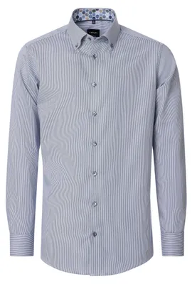 Produktbild von VENTI Herren Businesshemd Langarm Button-Down Modern Blau Streifen 36