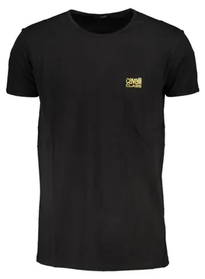 Produktbild von Stilvolles Herren Kurzarm-T-Shirt in Schwarz mit Logo-Druck